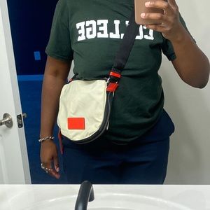 Marc by Marc Jacobs Adjustable Leather and Canvas Zipper Crossbody